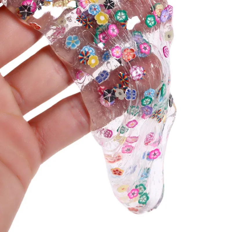 Красочная игрушка сделай сам прозрачный пушистый слайм фрукты животные узорные