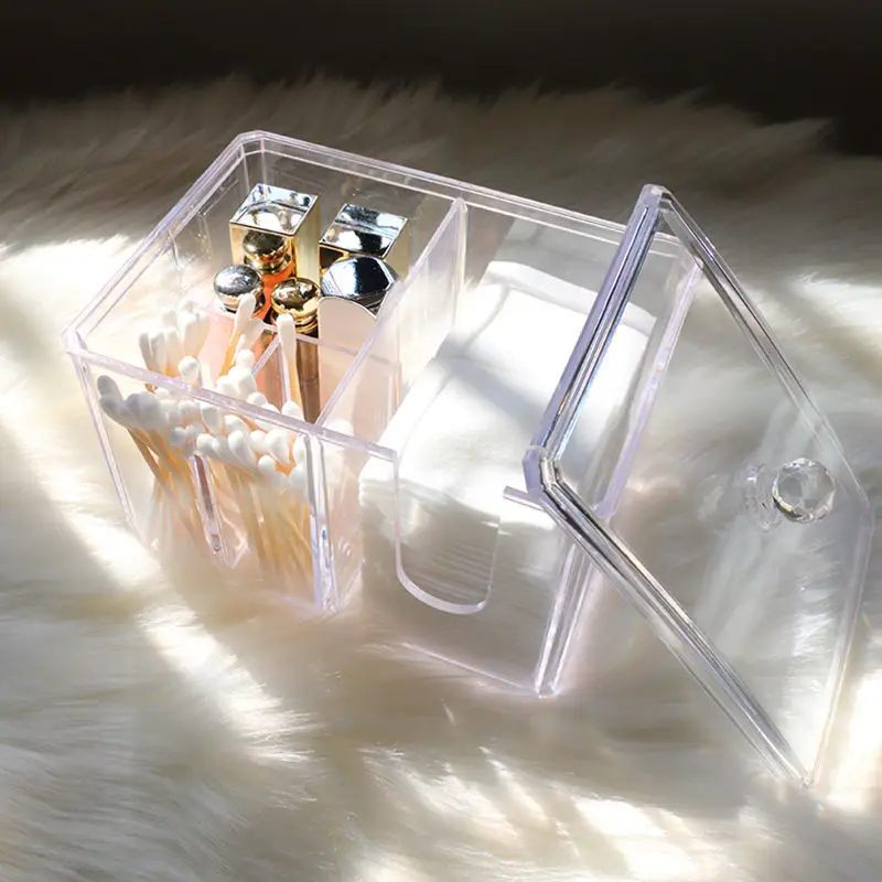 Практичная и красивая коробка для хранения ватных тампонов снятия макияжа