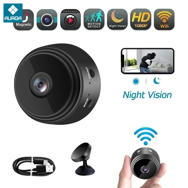 

Mini WiFi camera 1080P HD Remote playback video small micro cam Motion Detection Night Vision Home Monitor Security camcorder