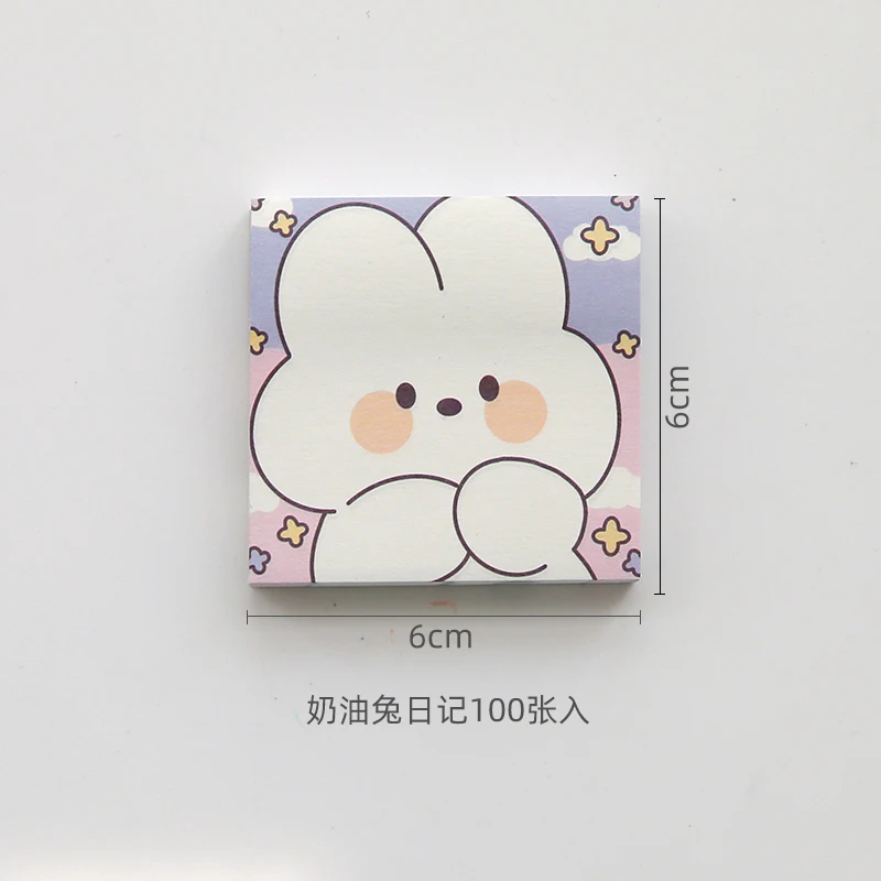 100 листов клейкая бумага для заметок с Кремовым кроликом повседневной жизни |