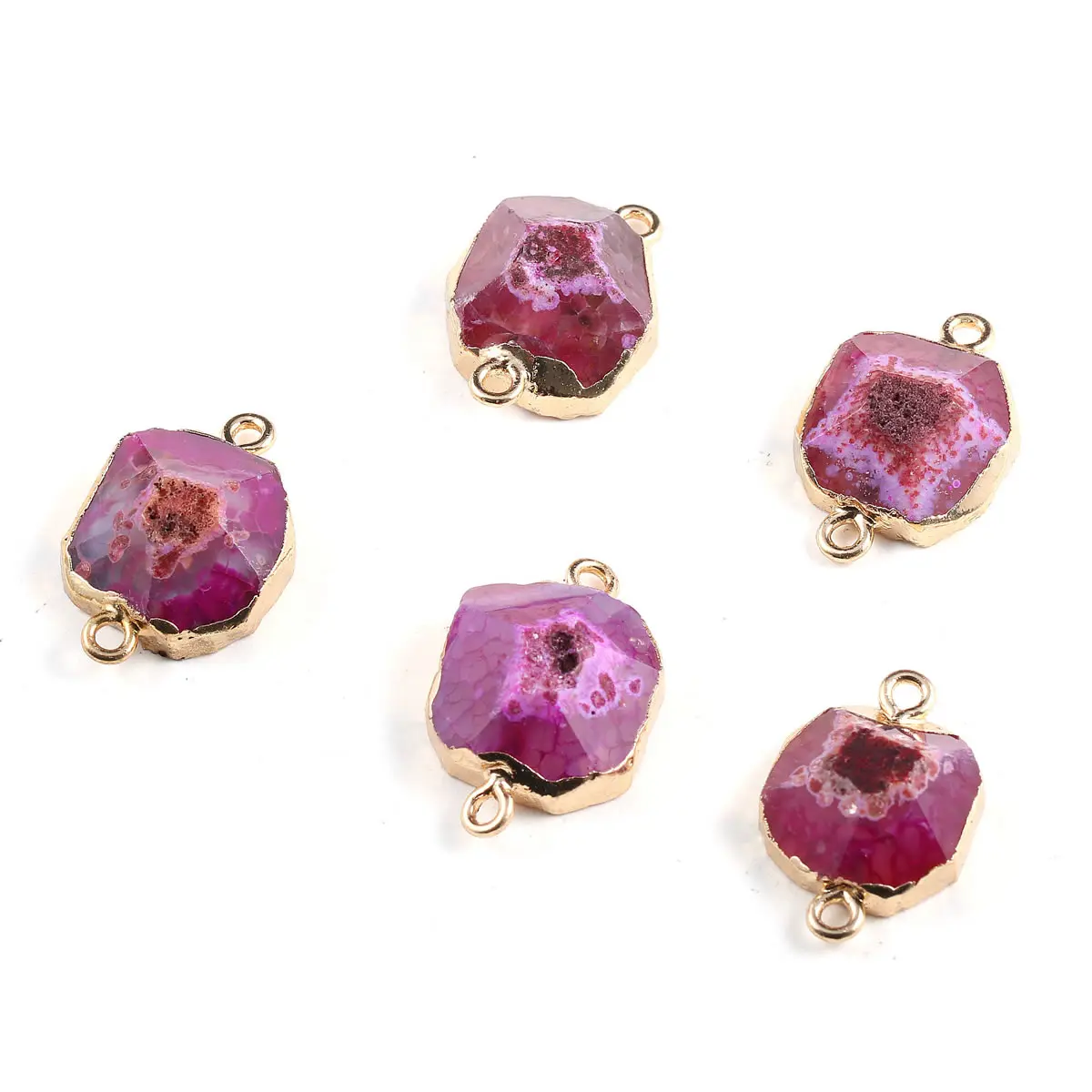 Асимметричная форма розово-красный агат ожерелье с подвеской восстанавливающий