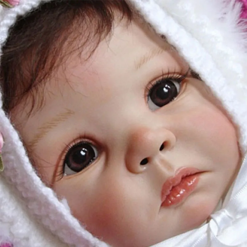 

Bebe Reborn Doll DIY 21Inch Realistic Newborn Fabric Body Reborn Baby Unpainted Unfinished Doll Parts DIY Blank Doll Kits