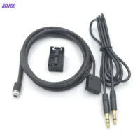1set 3 5mm car radio aux cable adapter suit 12pin audio connector cable for bmw z4 e83 e85 e86 x3 x5 mini mobile phone mp3 kit