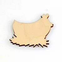 hen laying eggs mascot laser cut christmas decorations silhouette blank unpainted 25 pieces wooden shape 1278