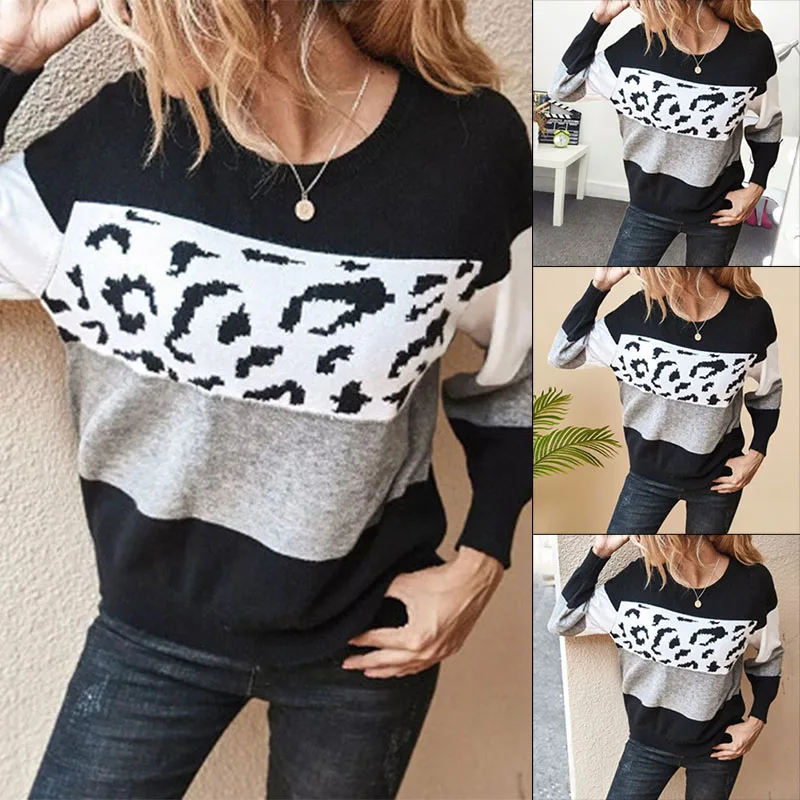 

Woman Sweaters O-neck Long-sleeved pullover Loose Casual Sweater Multicolor Ladies Top 2020 Fall 2020 Women Clothing