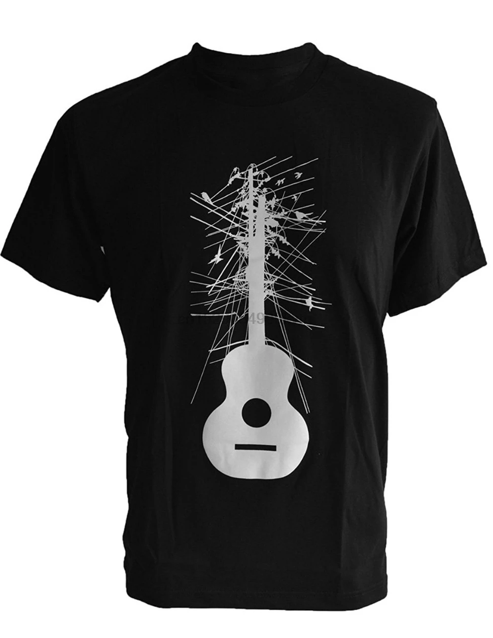 2019 хлопковые футболки с короткими рукавами Мужская одежда электронная гитара