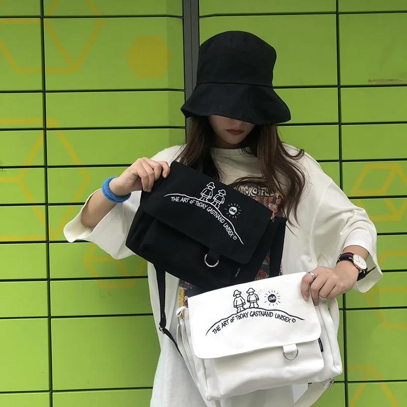 

Handbags Shoulder Bags for Women 2020 New Fashion Female Canvas Bookbag Printed Messenger Bags Cute Cartoon Crossbody Bags