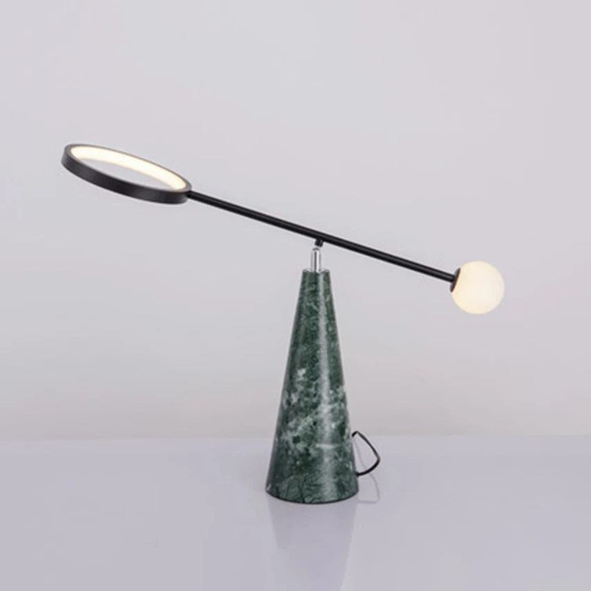 Современный светодиодный светильник в скандинавском стиле мраморный для