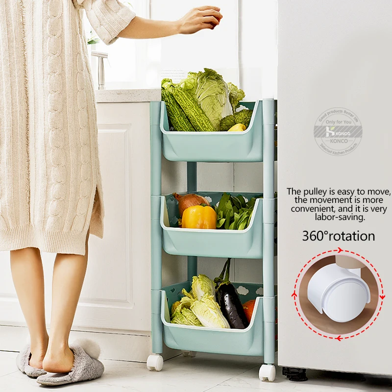 Konco кухонная корзина для хранения фруктов и овощей органайзер ванной съемная