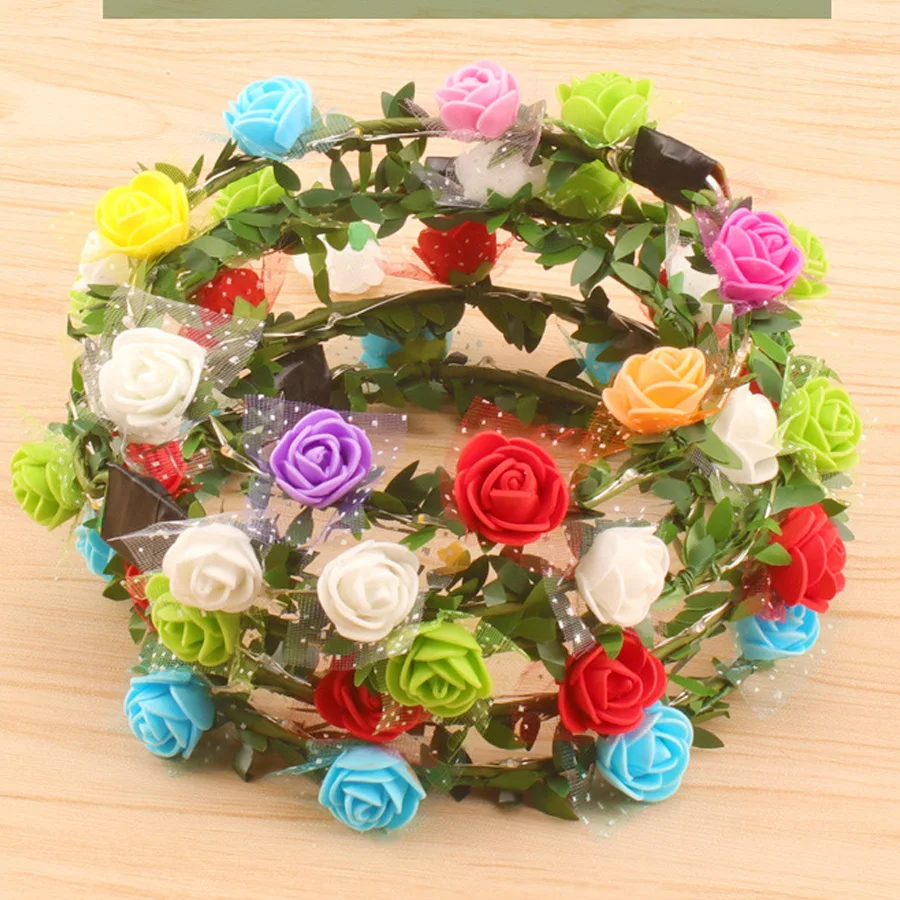 

Luminous headband wreath ground push activity small gift concert headdress hairpin flash A280