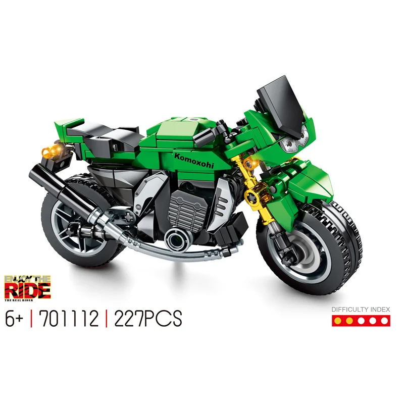 Технический японский мотоцикл kawasakis z1000 строительный блок модель автомобиля