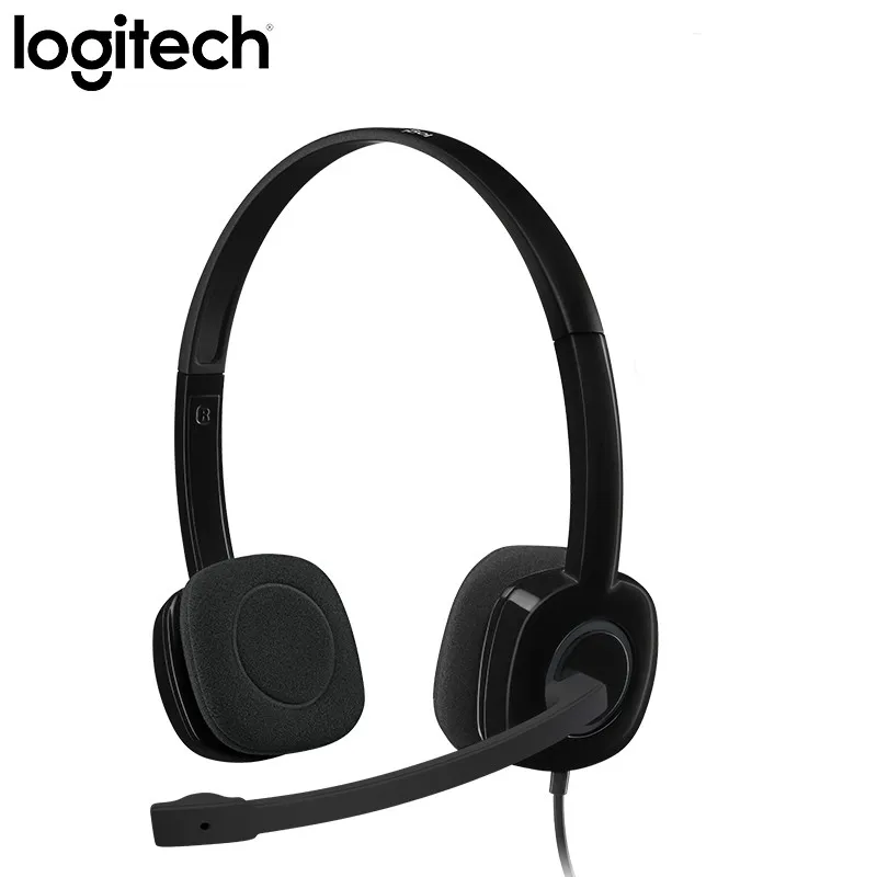 

Logitech H151 3.5mm Wired Headphones With Microphone Adjustable Headband Gaming Stereo Multi-device Headsets For PC Phone