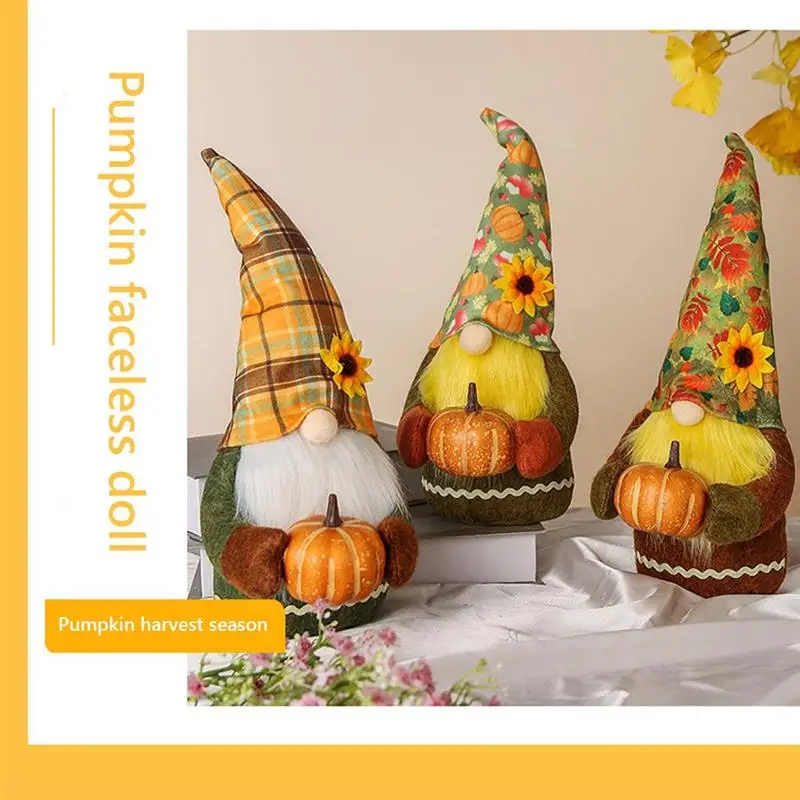 

Horror Halloween Pumpkin Bat Gnome Doll for Kids Toys Gift Halloween Decorations for Home Happy Halloween Party Decoration Props