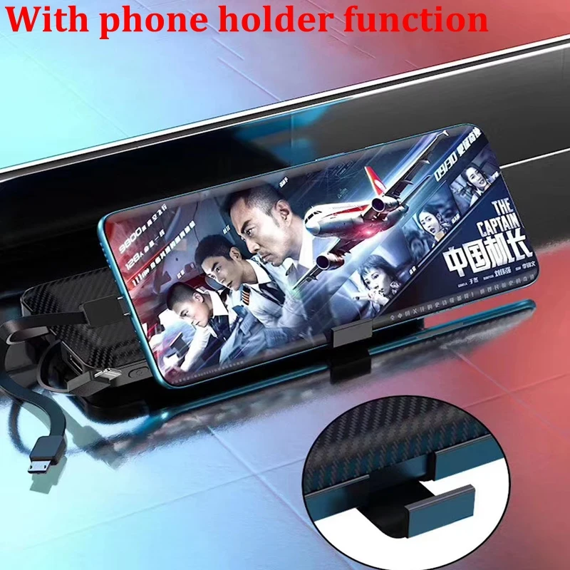 Внешний аккумулятор 10000 мАч со встроенным кабелем Type C для iPhone Samsung Huawei Xiaomi |