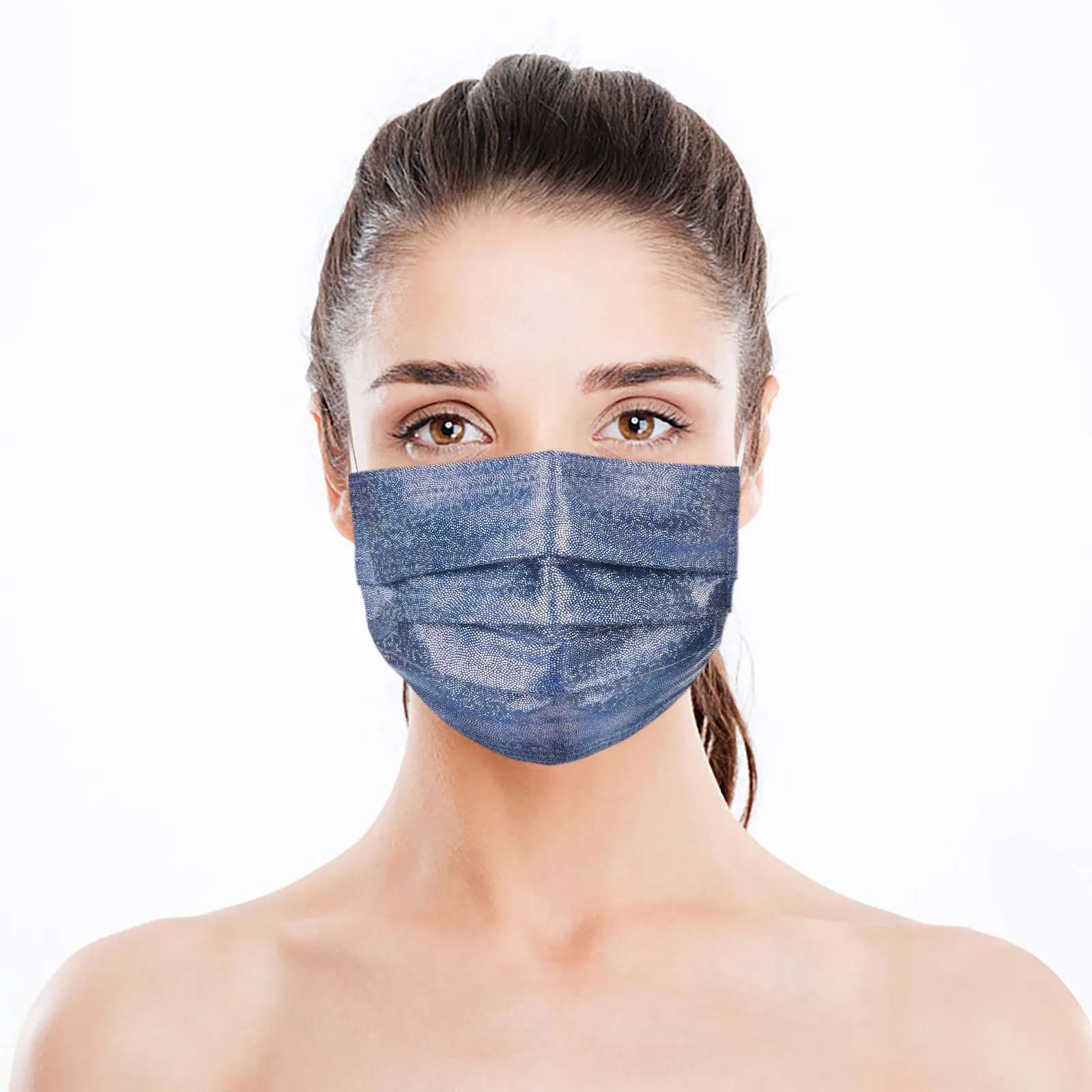 10 шт. одноразовая маска для взрослых бронзовая Светоотражающая вспышка
