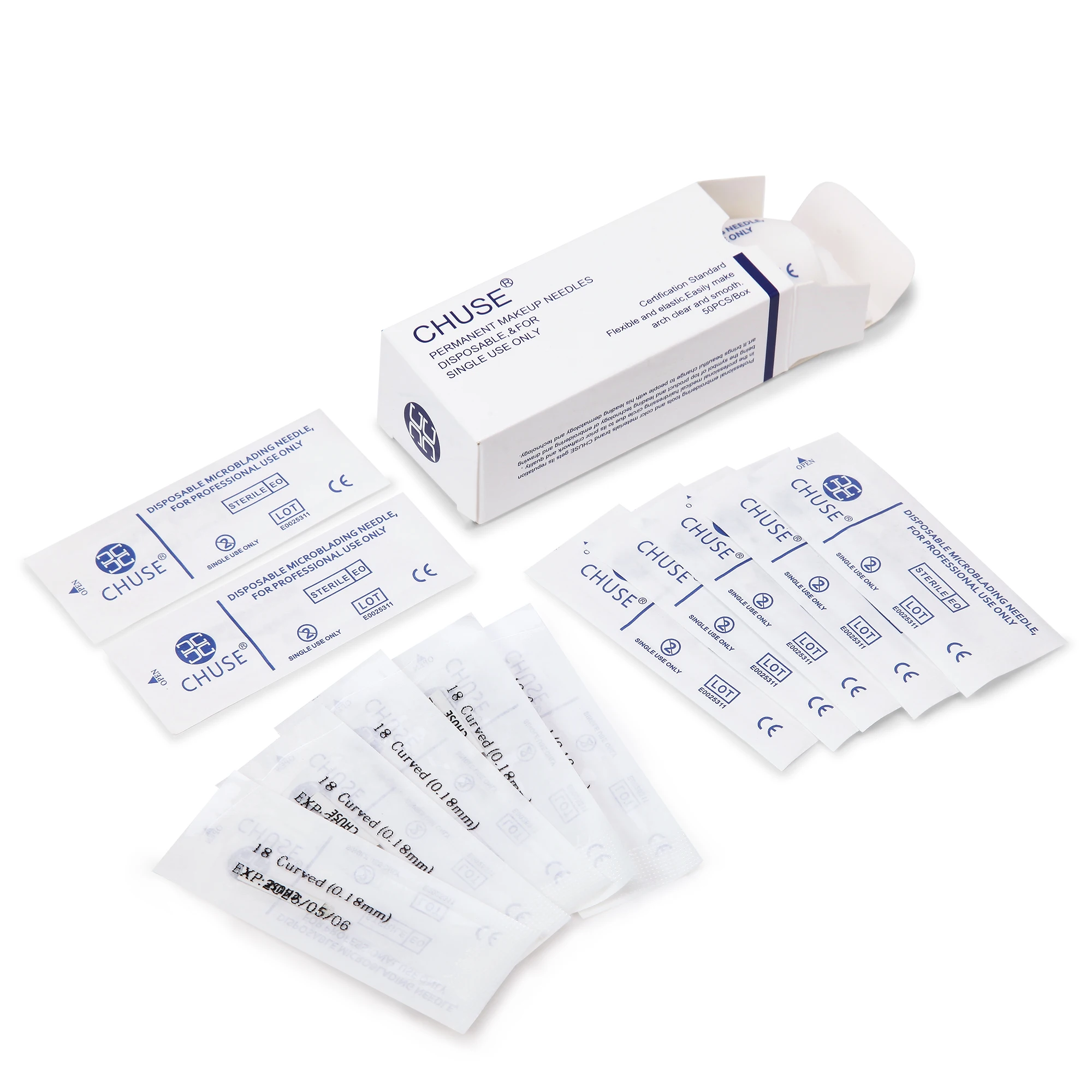 CHUSE для бровей микроблейдинг ручные лезвия S18 тату Перманентный макияж иглы 0 18mm