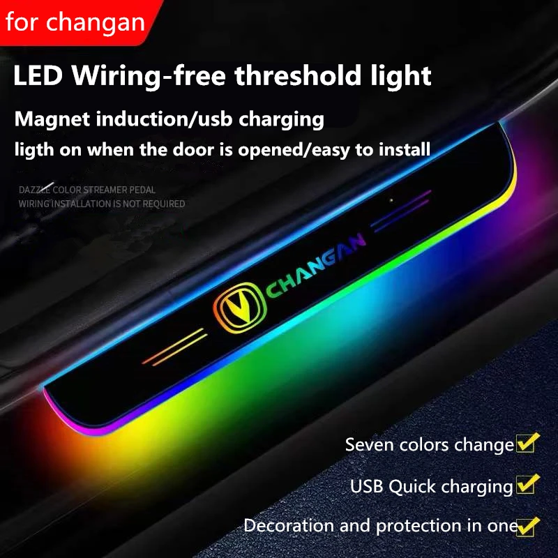 

Car Fashion Welcome Threshold The lamp No Wiring Colorful The lamp for ALFA ROMEO 147 LED Lights Auto parts security protection
