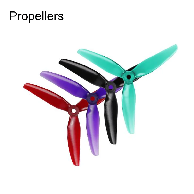 4Pair CW CCW Prop 5.1X4.6X3 PC 3-bladed Propellers 5.1 Inch Blade Paddle Highly Efficient For FPV RC Drone Quadcopter Spare Part | Игрушки и