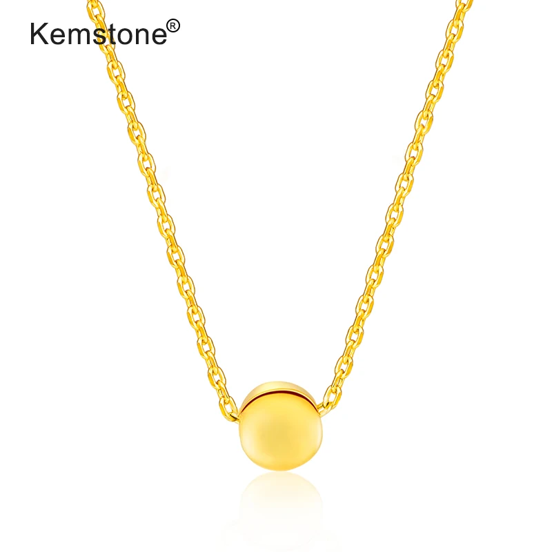 Kemstone Gold Bean кулон ожерелье ювелирные изделия подарок для женщин | Украшения и