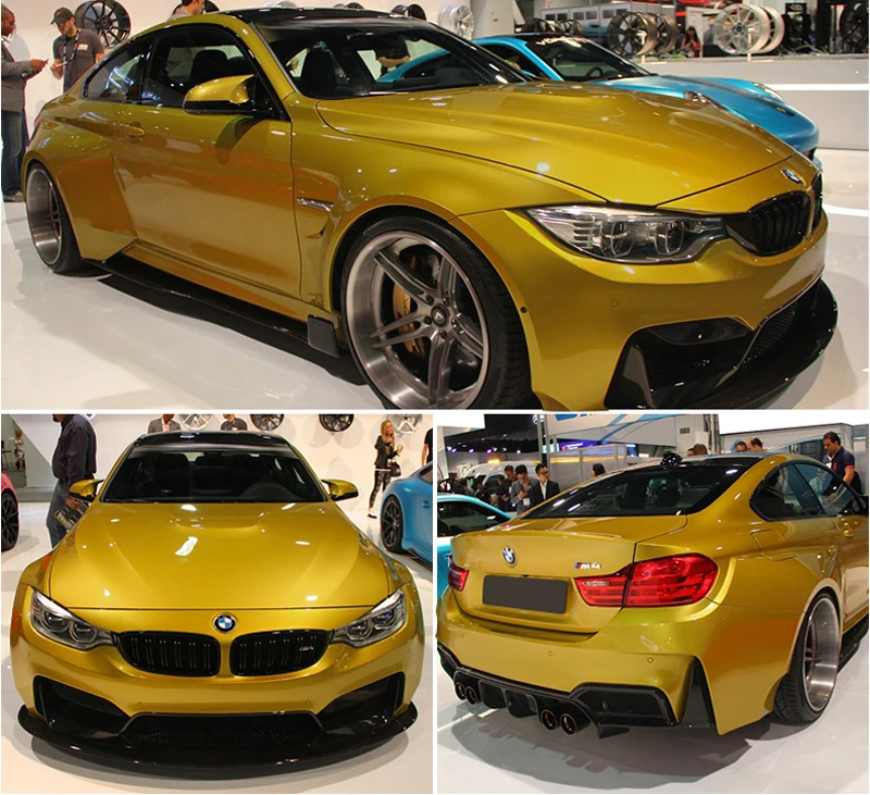 Премиум стойкий блеск Декор в виде золотистых металлических виниловая