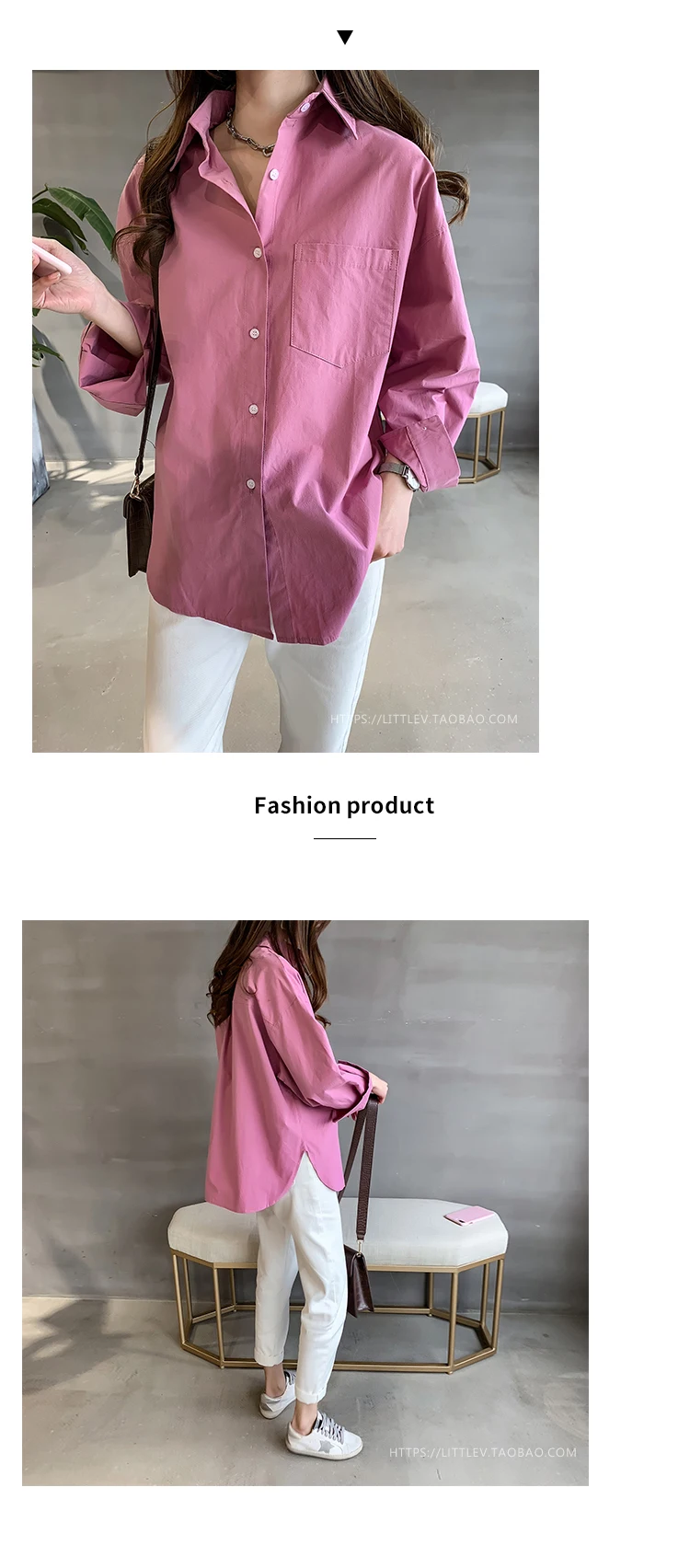 

Women's Blouses Top Korean Shirt New Long-sleeved Blouse Fashion Tops Solid Color Blended Plus Size Comfortable Casual