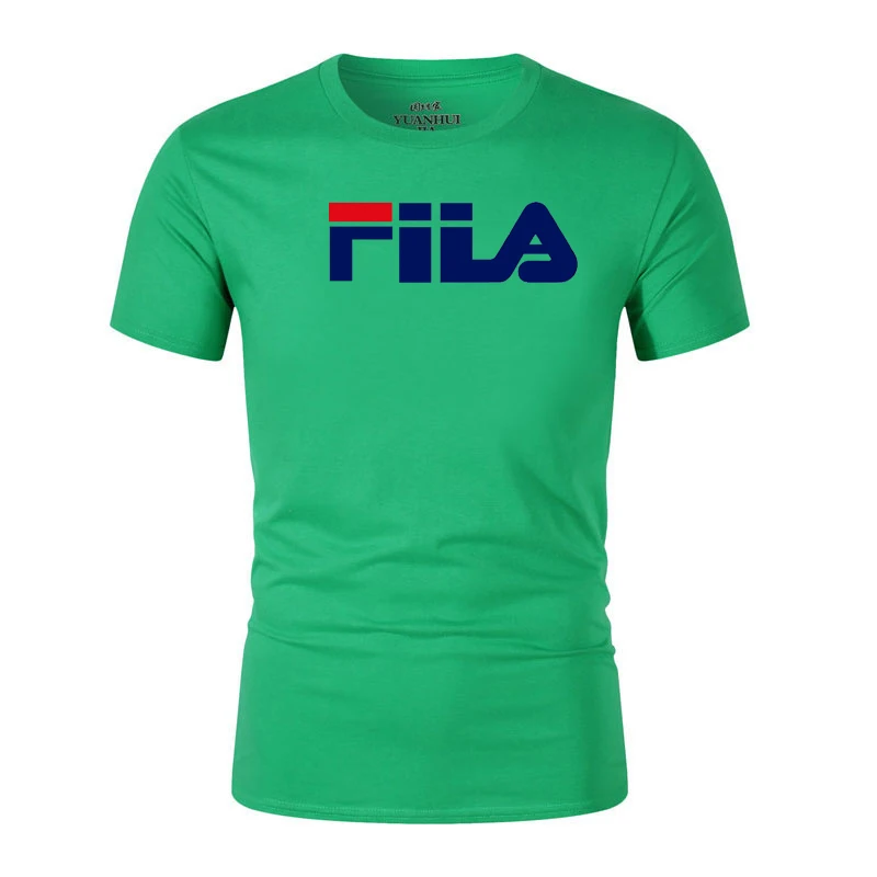 

Camiseta de manga corta para hombre, camisa de alta calidad con estampado de marca , algodn con cuello redondo, ropa fresca