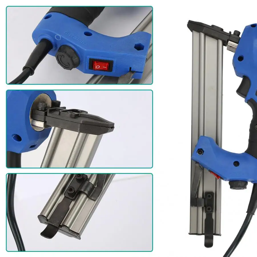 

1750W 50HZ 220V Electric Nail Gun Riveter Electric Staple Nailer Steel Nail Gun Woodworking Tool adjustable strength Nail Gun