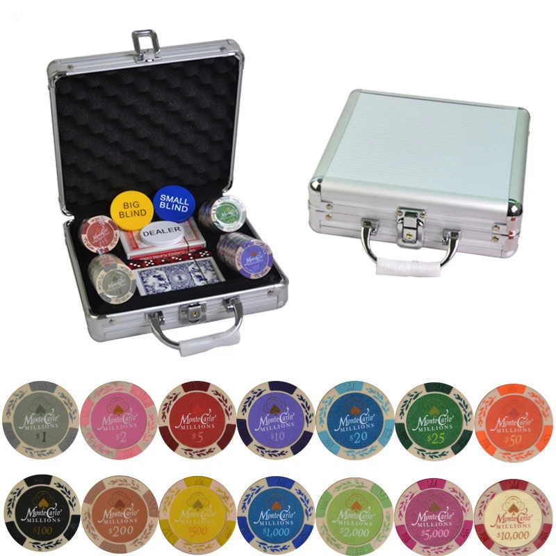 100 500 шт./компл. фишки для покера Новое казино Техасский Холдем пшеницы двойной