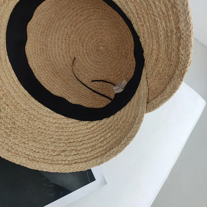 2020 New Fashion Raffia Sun Hat Straw Pearl Wide Brim Summer Beach Visor Women Hats H79 | Аксессуары для одежды