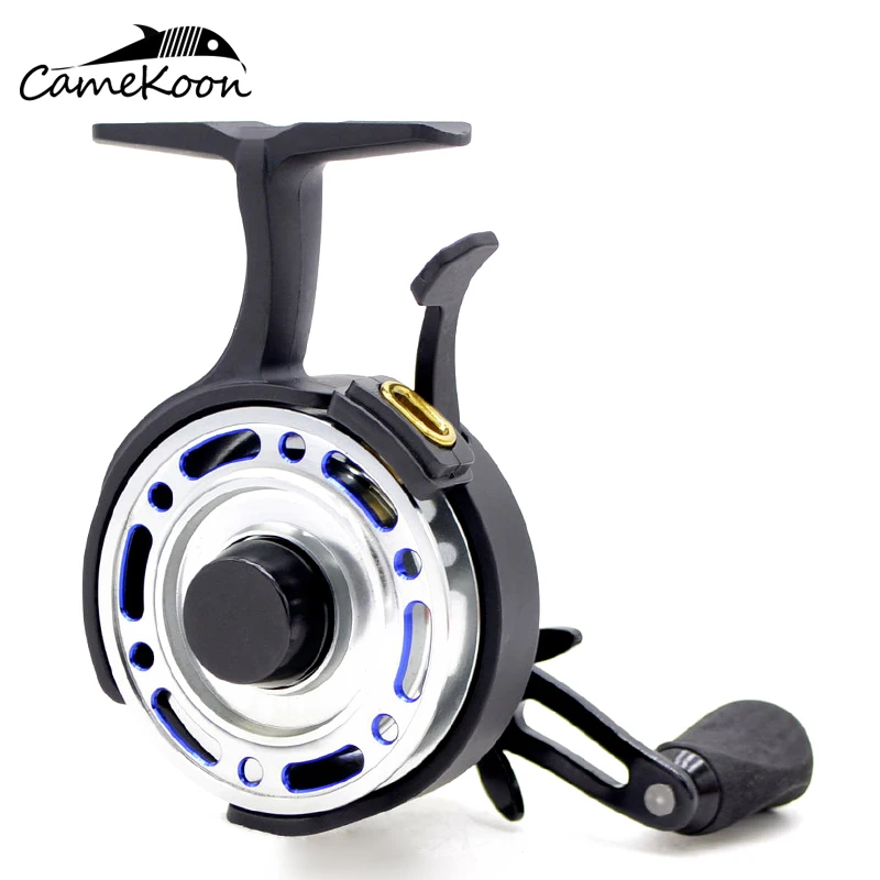 

CAMEKOON FI500 Inline Ice Fishing Reel 2.5:1 Gear Ratio 4 Ball Bearings Freefall Left/Right Handed Retrieve Raft Fishing Coil