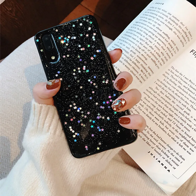 Luxury Silicone Case For Huawei P10 Plus P20 lite P30 Pro Glitter Bling Soft Coque Honor 9 10 V10 20 |