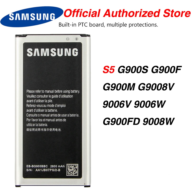 Оригинальный Samsung Высокое качество EB BG900BBU батарея для S5 G900S G900F G900M G9008V 9006V 9006W G900FD