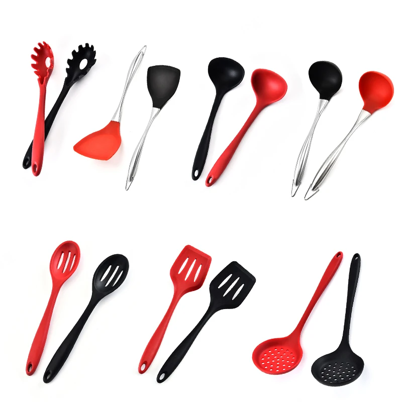 Новинка силиконовая кухонная посуда антипригарный шпатель ковш для взбивания