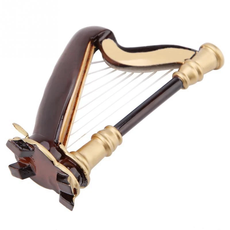 Wooden Mini Harp Replica And Gift Box Model Musical Instrument Home Decor 9Cm | Спорт и развлечения