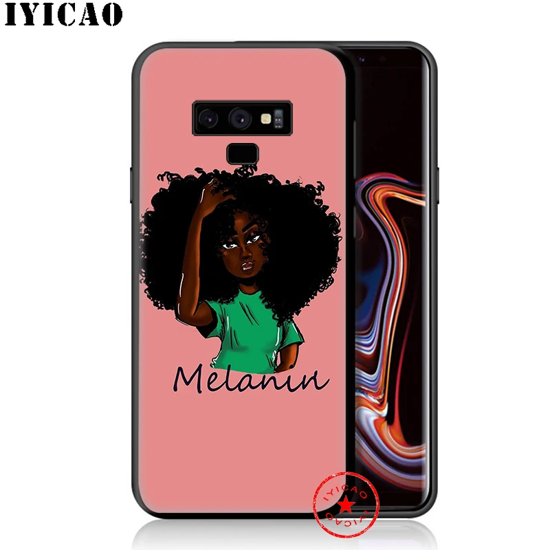 IYICAO черная девочка волшебный меланин мягкий чехол для samsung Galaxy S10e S10 S9 S8 Plus S6 S7 Edge