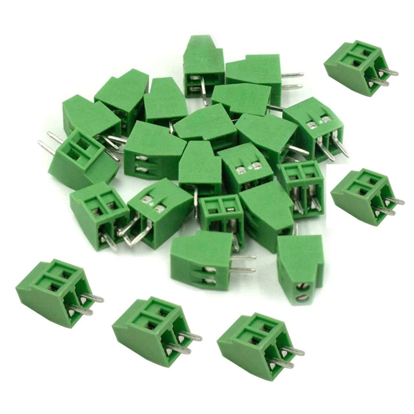 

50Pcs Screw Terminal Blocks 2.54mm Pitch 2 & 3 Pole 2 Pin Wire Solder Terminal Blocks