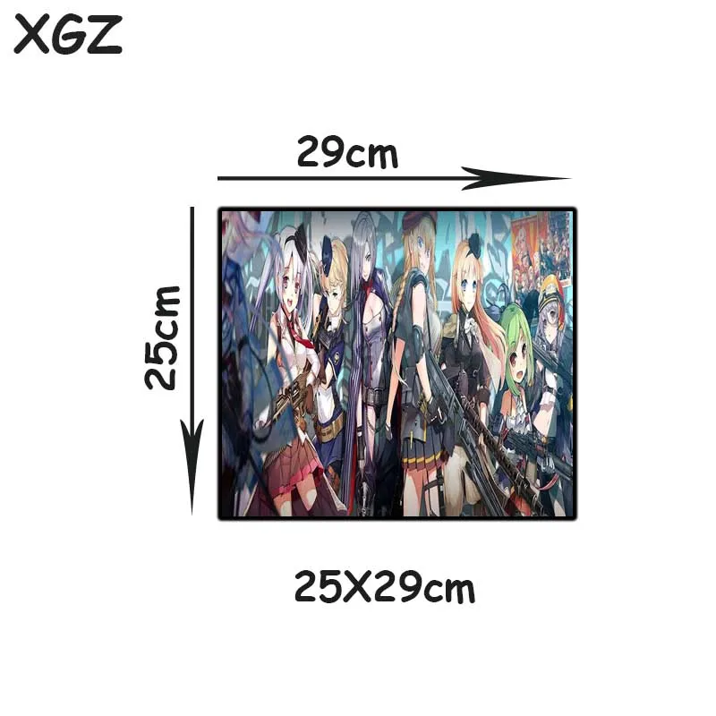 

XGZ Comic Sexy Fashion Loli Custom Large Gaming Mouse Pad Black Lock Edge Girls Frontline Computer Desk Mat Rubber Non-slip Xxl
