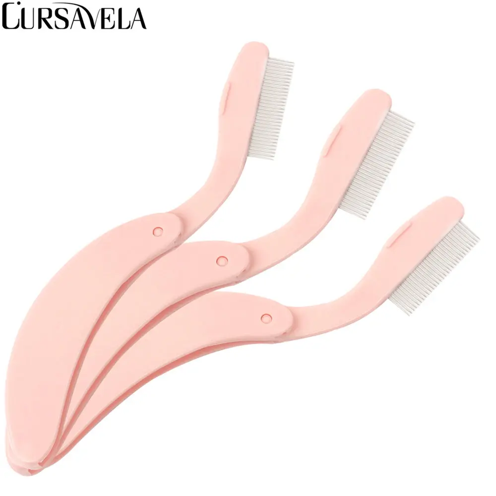 Cursvela норковые ресницы для наращивания щетка расческа сепаратор стальные