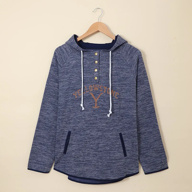 

Hoodie Women Autumn/Winter New Arrival Letters Pockets Long-Sleeved Hooded Collar Pullover Lady Sweatshirt Female Tops Clothing