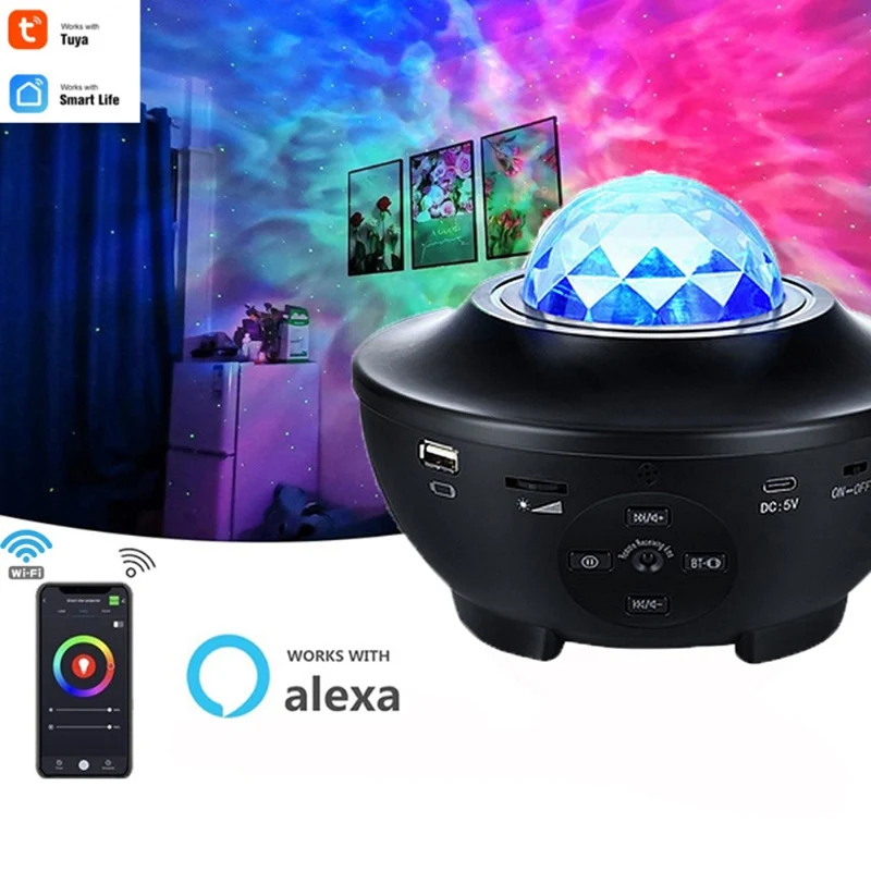 

Ночник-проектор «звездное небо» детский, bluetooth, USB, проектор