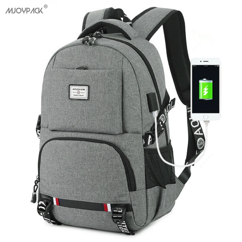 Мужской водонепроницаемый рюкзак из ткани Оксфорд с отделением для ноутбука и USB