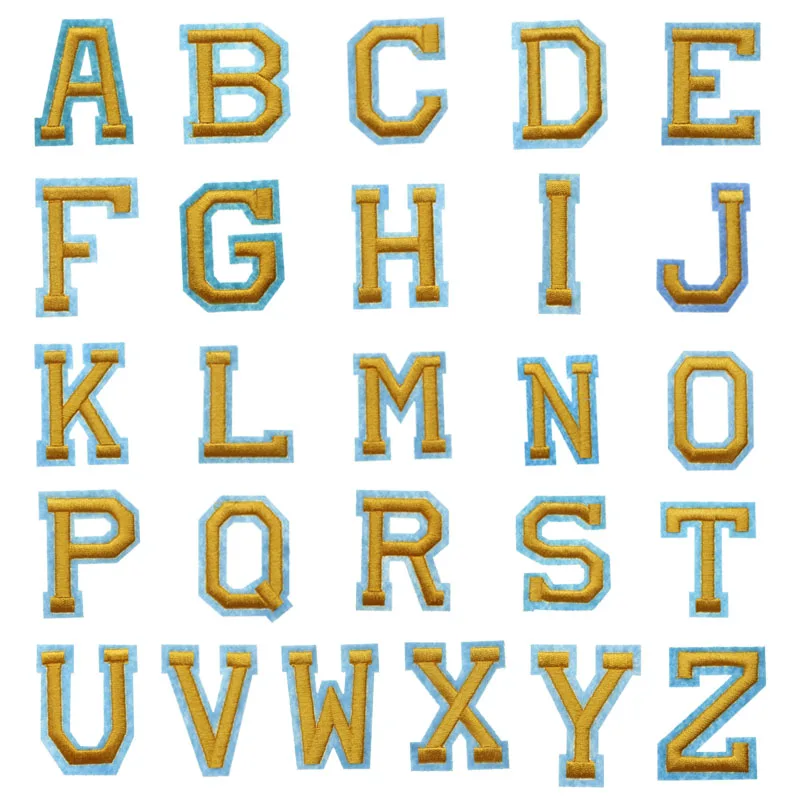 Клей с вышитыми полосками 26 букв английского алфавита модные гладильная патч