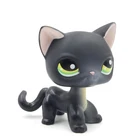 Lps кошка магазин игрушек черная кошка #336 зеленые глаза Розовые Уши короткие волосы черный котенок фигурка котенок детский подарок