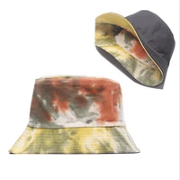 daily walking summer tie dye casual cotton clan characteristics shade colorful cap lightweight space saving fisherman hat