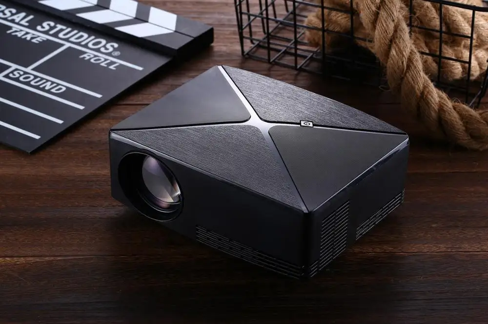 C80 проектор 1280x720 Разрешение Android 6 0 светодиодный 4K Портативный HD мультимедийный