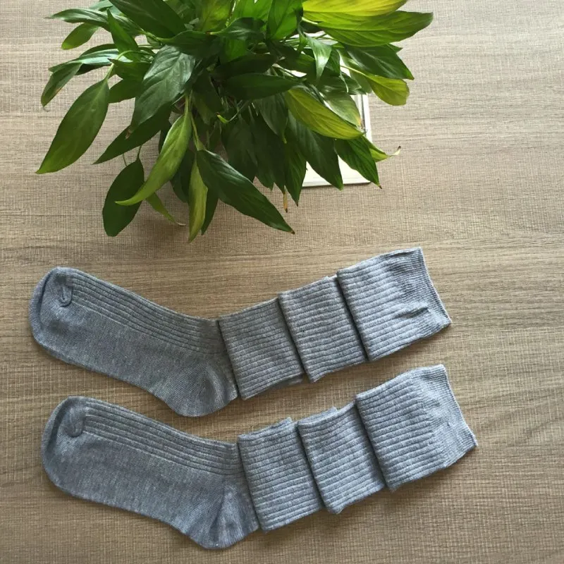 1 Pair Stockings Female Autumn Fashion Casual Thin section Stockings Solid Color Comfortable Knitted Over The Knee Stockings
