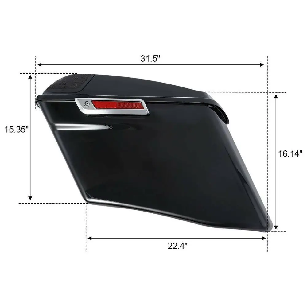 Мотоциклетные 4 &quotяркие черные удлиненные сиденья для Harley Touring Road King Street