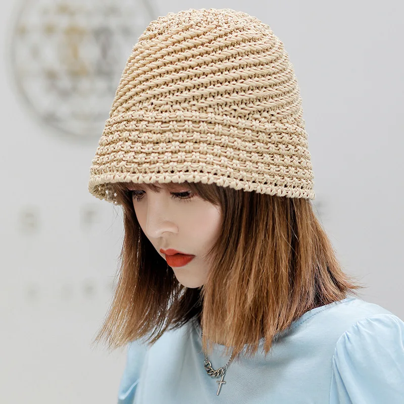 Летняя Солнцезащитная женская шляпа для отдыха праздничная из рафии УФ защита