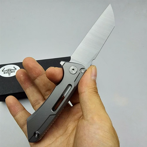 steel handle Esiwo складной нож D2 Лезвие сталь G10 Ручка Флиппер лагерь Охота выживания спасательные ножи карманный мини небольшой EDC тактический нож - Цвет: steel handle