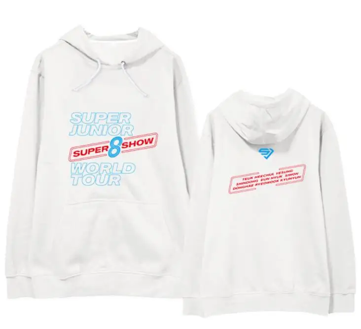 Новое поступление супердетские толстовки с надписью super junior show 8 названием всех